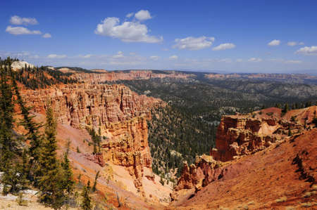 View of the red Hoodoos in Bryce Canyonの写真素材