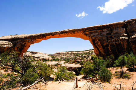 Owachomo Bridge at Natural Bridges national monumentの写真素材