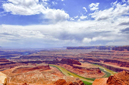 Colorado flowing thru Canyonlands National Park near Moab Utahの写真素材