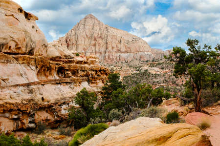 Red rock formations at Capitol Reef National Park, Utah の写真素材