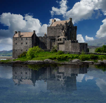 The Eilean Donan Castle in Scotland.のeditorial素材