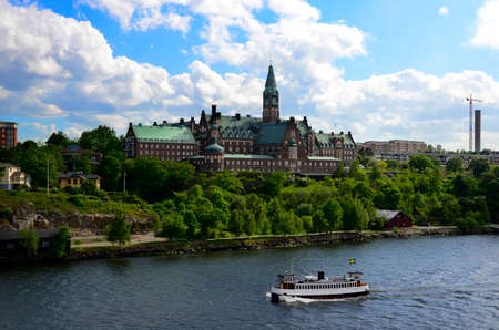 Crusing by the  Danvikshem Retirement Home  in Stockholm Swedenの写真素材