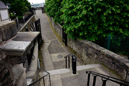 Part of the Derry Wall, around Londonderry, Northern Irelandの写真素材