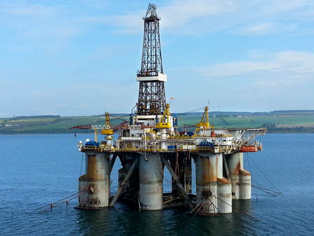 Oil drilling platform in Scotland