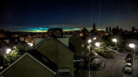 noctilucent cloudsの写真素材