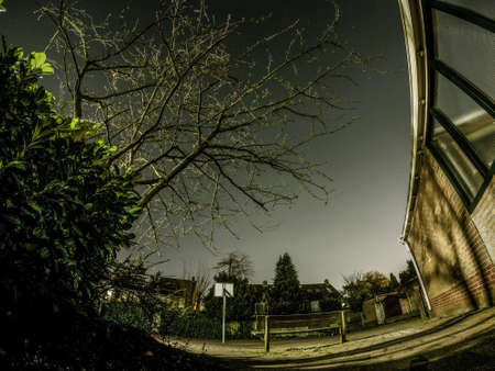 Bench in the nightの写真素材