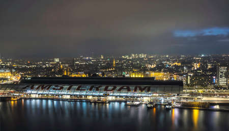 Amsterdam at nightのeditorial素材