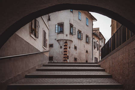 View from the arch of the medieval town.