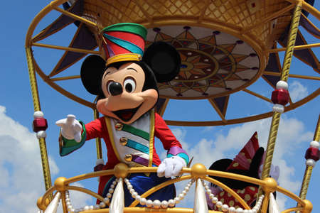 2015.04.11 Mickey Mouse at Disney World, Florida during Disney Paradeのeditorial素材