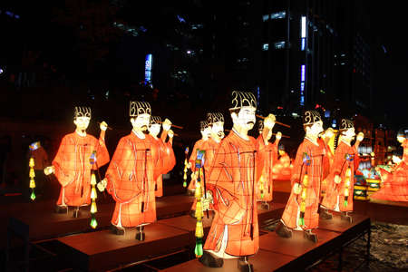 2014.11.21 Light Festival at Cheonggyecheon Streem in Seoul, South Koreaのeditorial素材