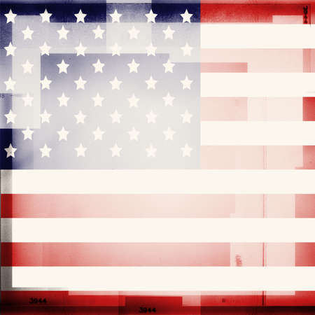 USA flag in grunge styleの写真素材
