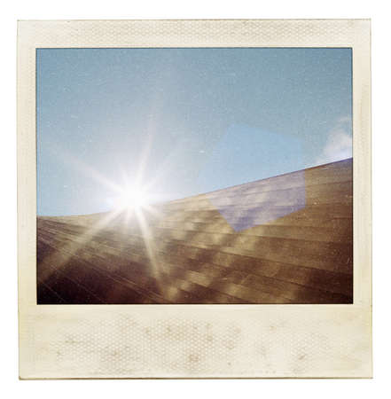 vintage instant photo の写真素材