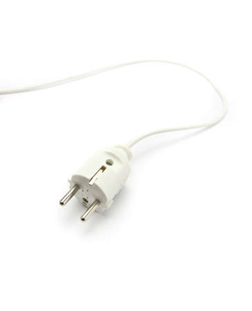 Electric plug isolated on a white background の写真素材