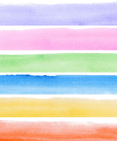 Abstract watercolor hand painted bannersの写真素材