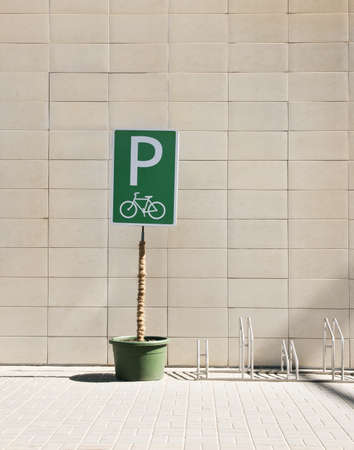 Bicycle parking areaの写真素材