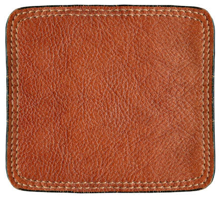 Blank jeans label isolated on white backgroundの写真素材