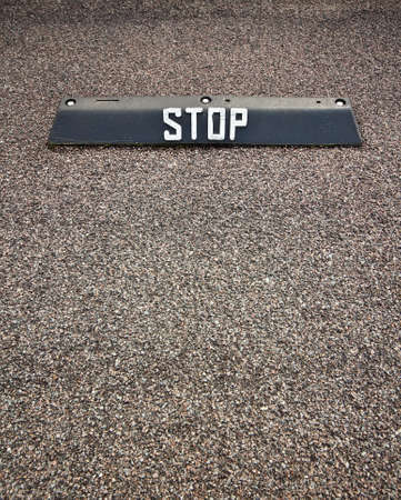 Parking lot stop sign. Can be used as concept background.の写真素材