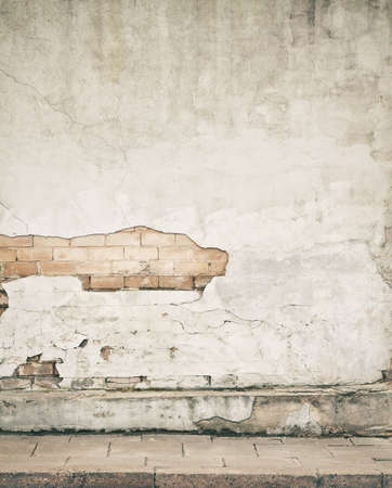 Aged street wall background, textureの写真素材