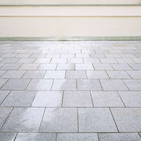 Building exterior detail. Empty wall and floor can be used as background.の写真素材