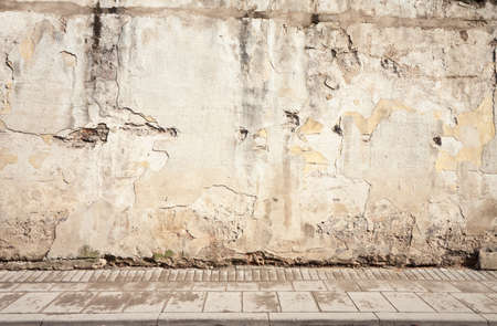 Aged street wall background, textureの写真素材