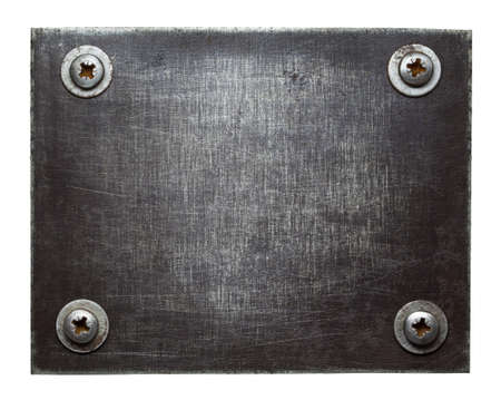 Metal plate texture with screws 