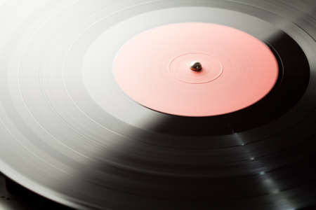Spinning vinyl record  Motion blur image 