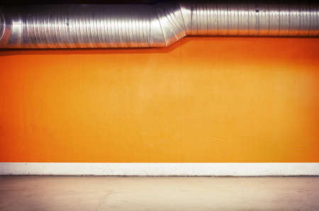 Empty parking lot wall, floor and ceiling の写真素材