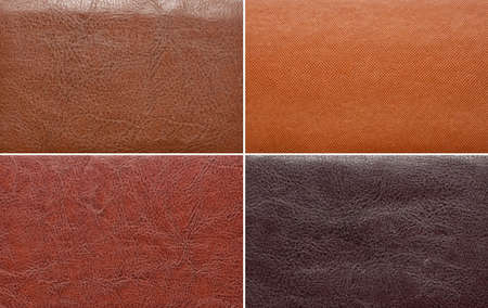 Brown leather texturesの写真素材