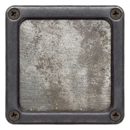 Metal plate texture in a frameの写真素材
