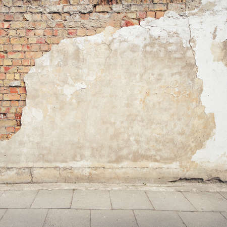 Aged street wall background, textureの写真素材