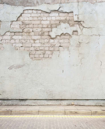 Aged street wall background, textureの写真素材