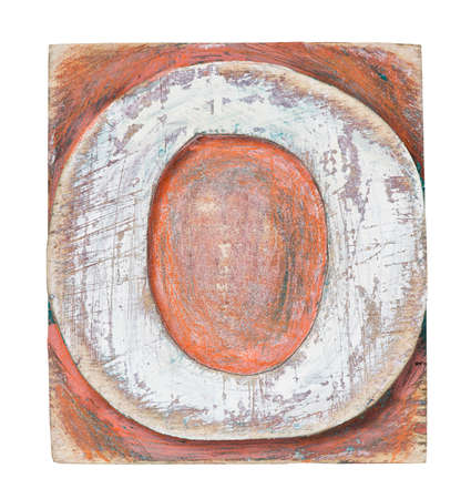 Wooden alphabet block, letter Oの写真素材