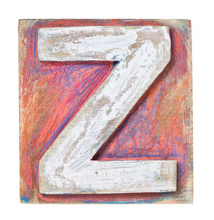 Wooden alphabet block, letter Zの写真素材