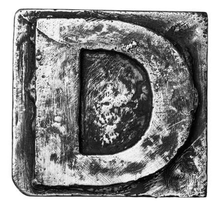 Metal alloy alphabet letter Dの写真素材
