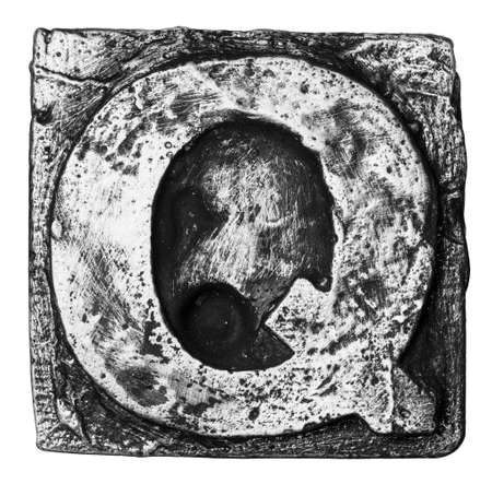 Metal alloy alphabet letter Qの写真素材