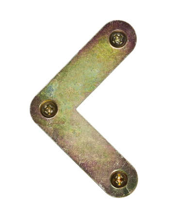 Old metal alphabet letter C