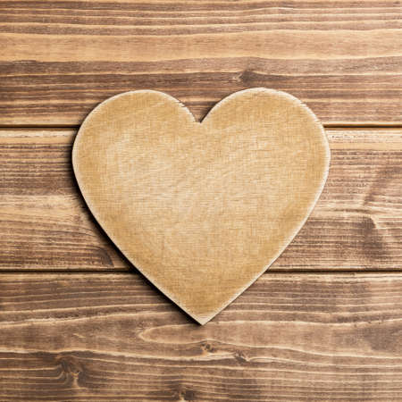 Wooden heart shape backgroundの写真素材
