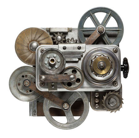 Stylized metal collage of mechanical deviceの写真素材