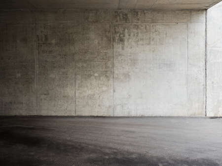 Urban background. Empty concrete wall and floor.の写真素材