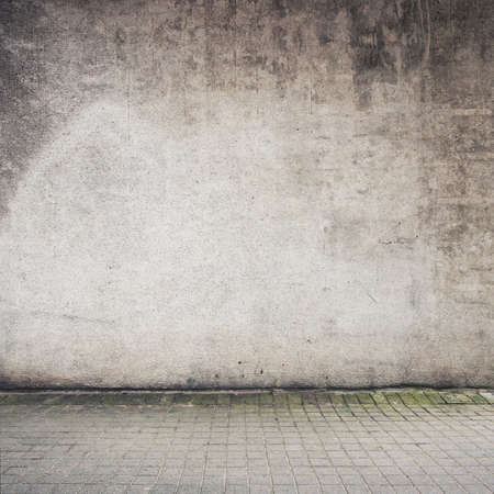 Empty street wall background, textureの写真素材