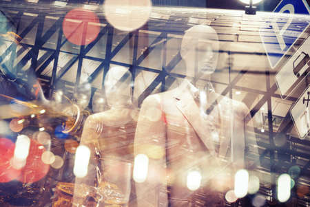 Abstract multi exposure urban background.