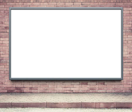 Blank advertising billboard on a street wall.の写真素材
