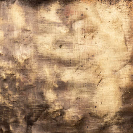 Brass plate texture, old metal background.の写真素材