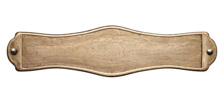 Brass plate texture. Old metal background with rivets.の写真素材