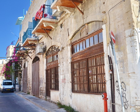 An old bauhaus building in Jaffa, Tel Avivの写真素材