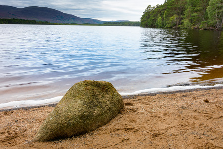 Secluded Loch Garten in the Cairngorms National Park, Scotlandの写真素材