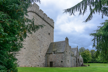 Historic Drum Castle in Northern Scotland near Aberdeenの写真素材