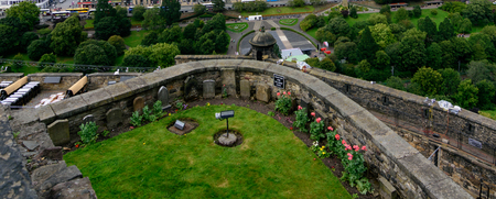 EDINBURGH - AUG. 28, 2017: Soldier Dog Cemetery in  the famous Edinburgh Castle in the Old City of Edinburghのeditorial素材