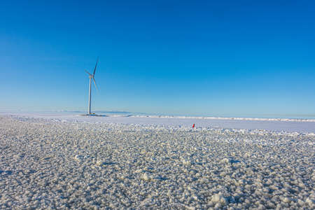 Entless views of ice and snow in the Lapland country in northen arctic Finland, Scandinaviaのeditorial素材