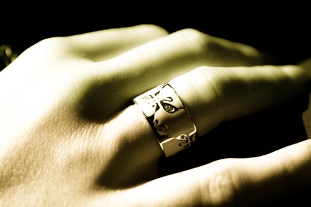 Beautiful engagement ringの写真素材